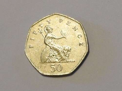 50 Pence Sterling Coin 1997, British, Circulated - As per image