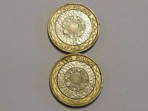 Two Pound Sterling Coin set (two coins), British, Circulated -  As per image - Bid per coin