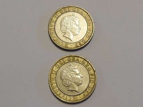 Two Pound Sterling Coin set (two coins), British, Circulated -  As per image - Bid per coin