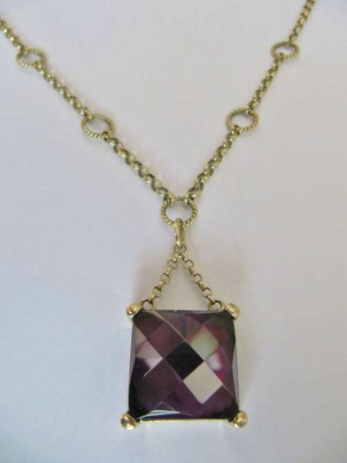 Vintage Sterling Silver Gilt Fancy Necklace