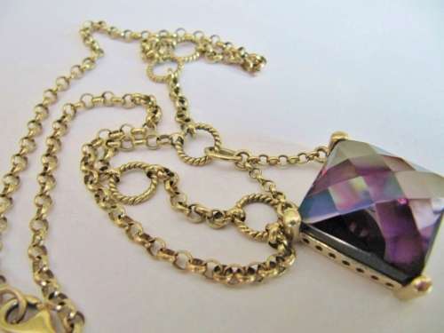 Vintage Sterling Silver Gilt Fancy Necklace