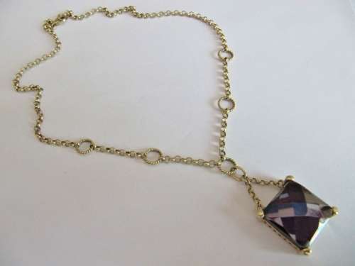 Vintage Sterling Silver Gilt Fancy Necklace