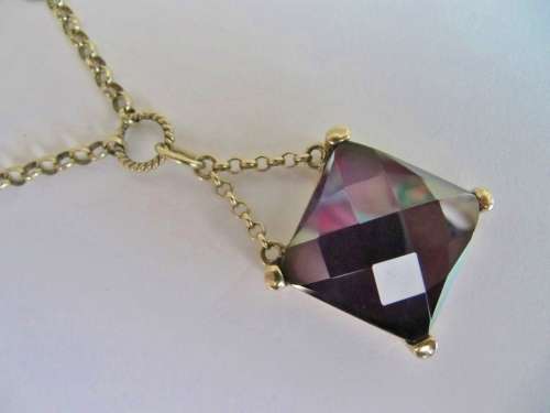 Vintage Sterling Silver Gilt Fancy Necklace