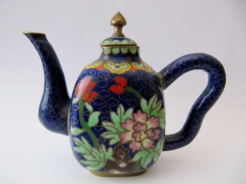 Antique Cloisonne Meiji Period (c1880-1920) Miniature Teapot