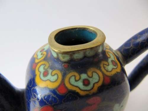 Antique Cloisonne Meiji Period (c1880-1920) Miniature Teapot