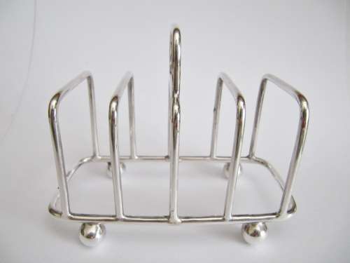 Antique (c1903) English Sterling Silver Toast Rack