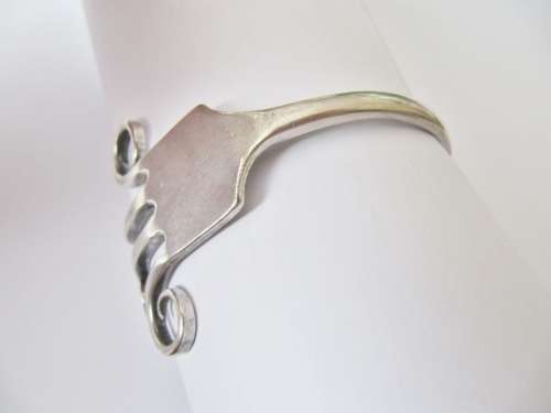 Antique (c1928) Dutch Solid Silver Fork Bangle