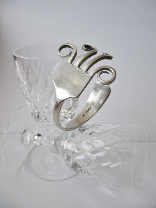 Antique (c1928) Dutch Solid Silver Fork Bangle