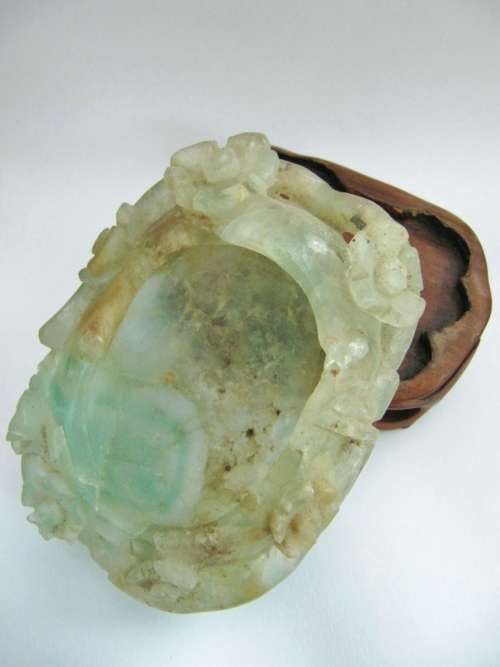 Rare! Antique Chinese Carved Quartz Brush Washer Bowl