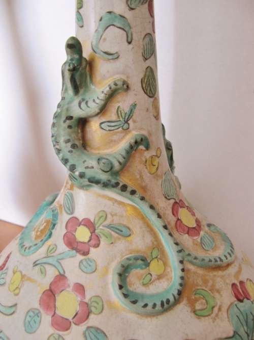 Pair of Large Eastern/Oriental Earthenware Vases