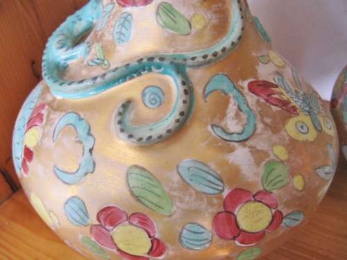 Pair of Large Eastern/Oriental Earthenware Vases