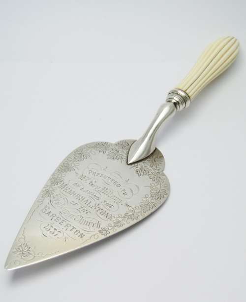 Antique (c1887) Sterling Silver Commemorative Trowel