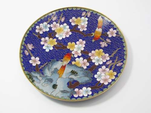 A Beautiful Detailed Cloisonné Plate