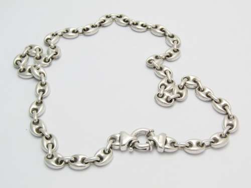 A Stunning Gucci Link  Necklace With a Signoretti Clasp in Sterling Silver