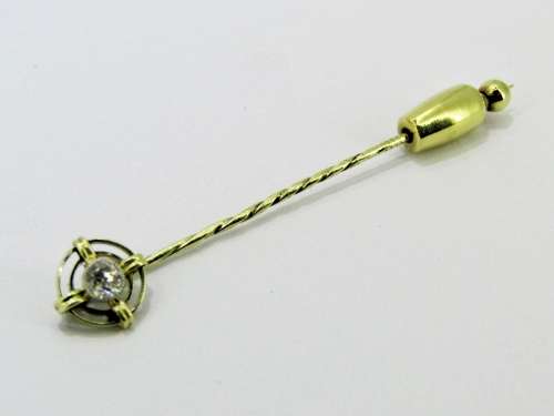 Beautiful! Antique 9CT Gold & Diamond Stick Pin