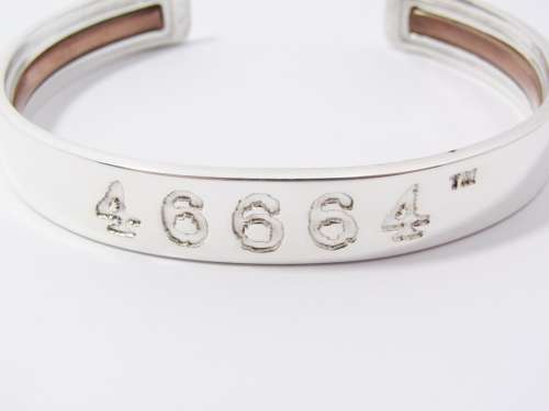Stunning! Weighty Nelson Mandela Original 46664 Cuff Bangle