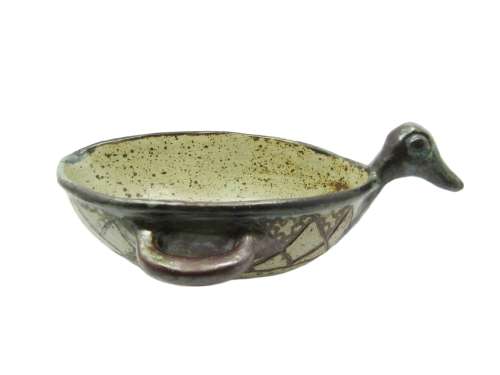 Lovely Rorke`s Drift Large Stoneware `Guineafowl` Bowl