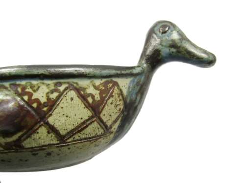 Lovely Rorke`s Drift Large Stoneware `Guineafowl` Bowl