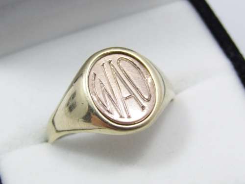 Vintage 9CT Gold Masonic Swivel Signet Ring