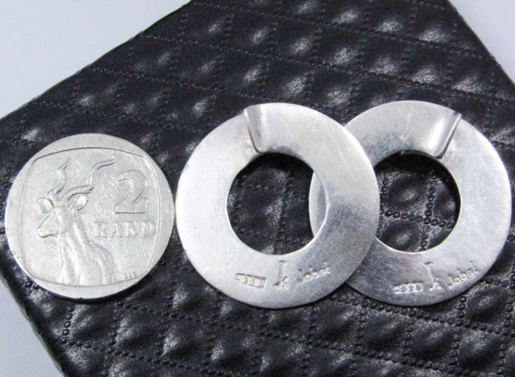 Rare! Designer Kurt Jobst Sterling Silver Hammered Earrings