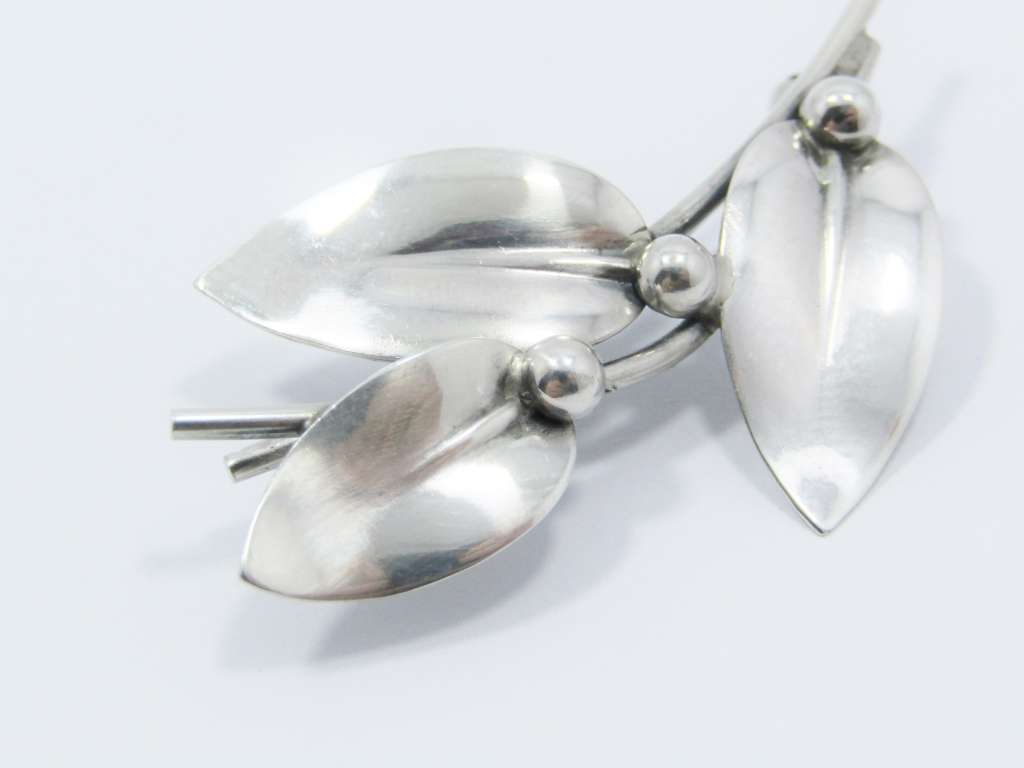 Scandinavian Niels E From Sterling Silver Brooch