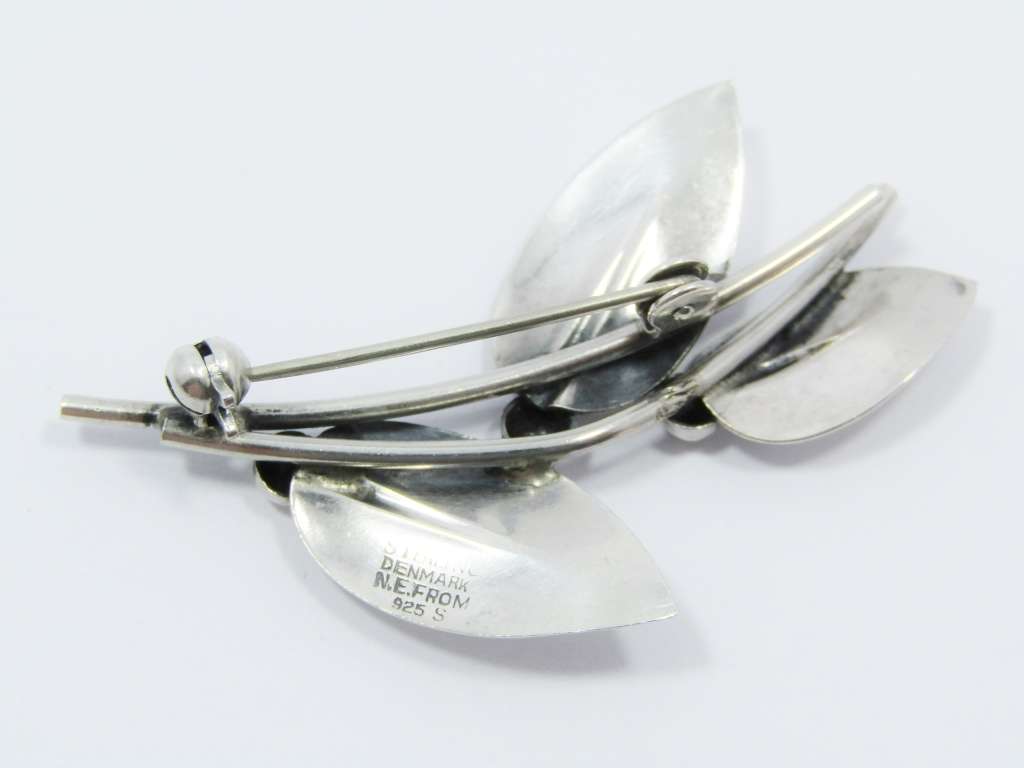 Scandinavian Niels E From Sterling Silver Brooch