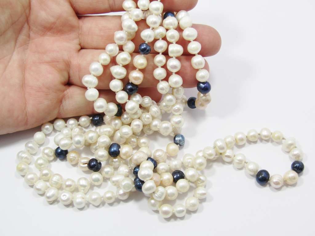 Gorgeous Long String of Fresh Water Pearls