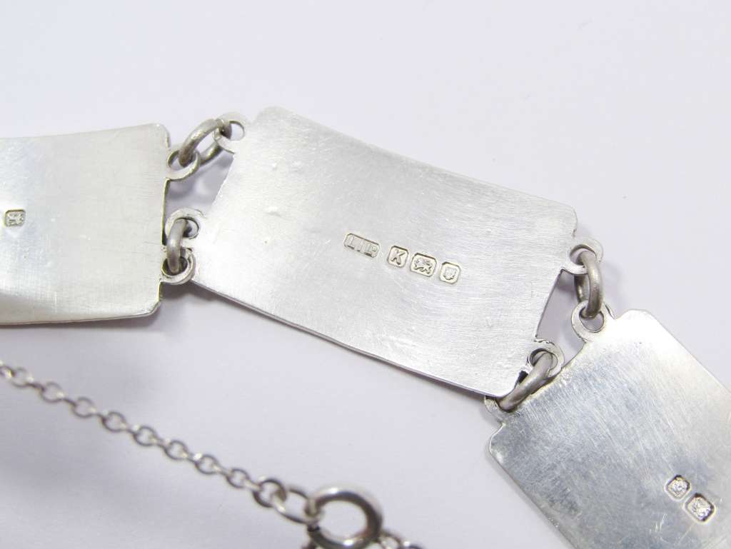 Vintage (c1945) English Hallmarked Sterling Silver Bracelet
