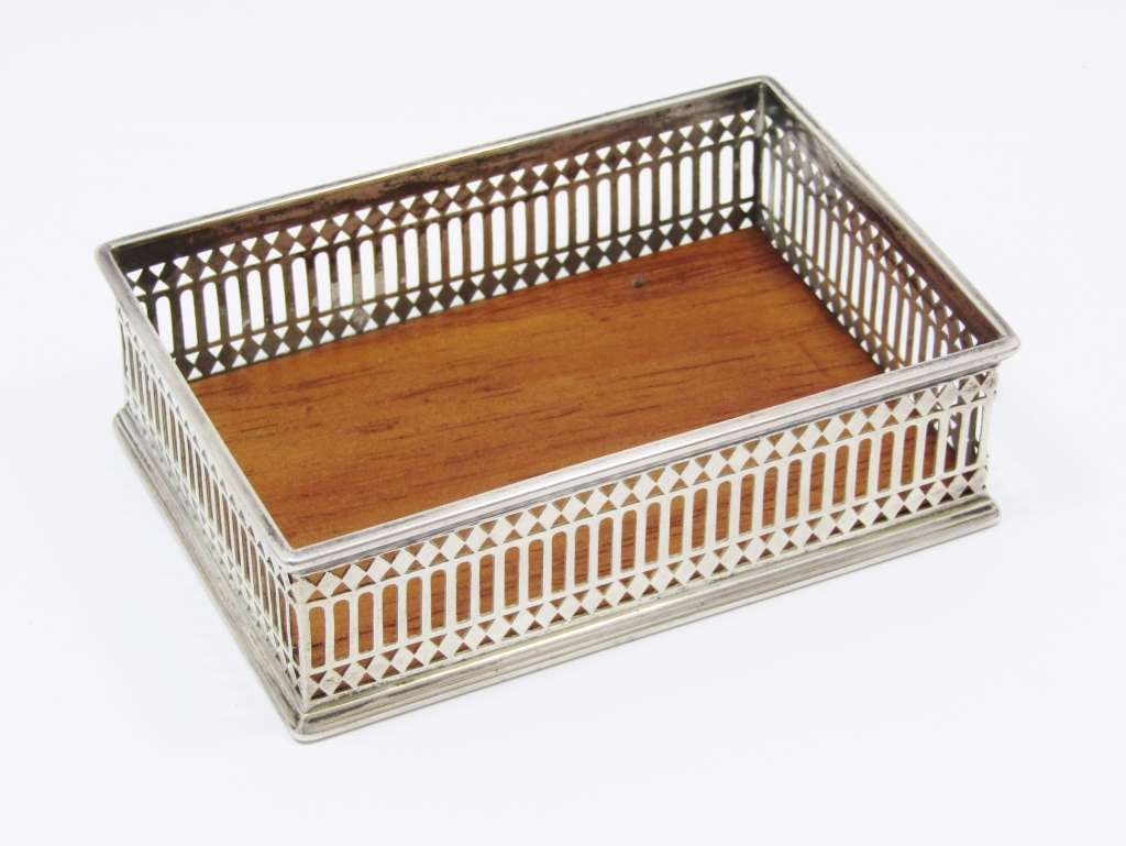 Antique (c1905) Hallmarked Silver Reticulated Container