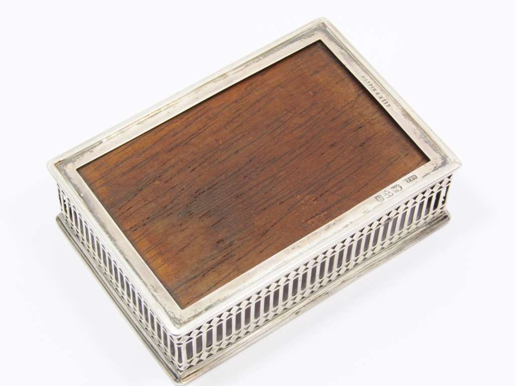 Antique (c1905) Hallmarked Silver Reticulated Container