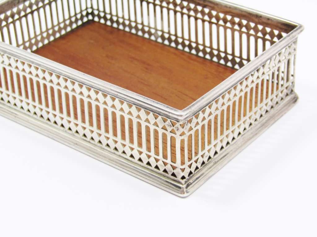 Antique (c1905) Hallmarked Silver Reticulated Container