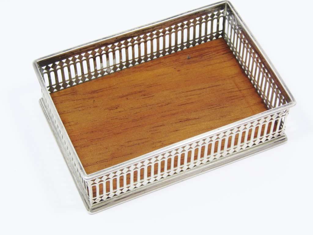 Antique (c1905) Hallmarked Silver Reticulated Container