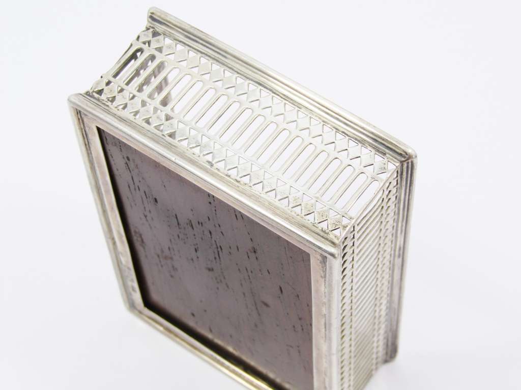 Antique (c1905) Hallmarked Silver Reticulated Container