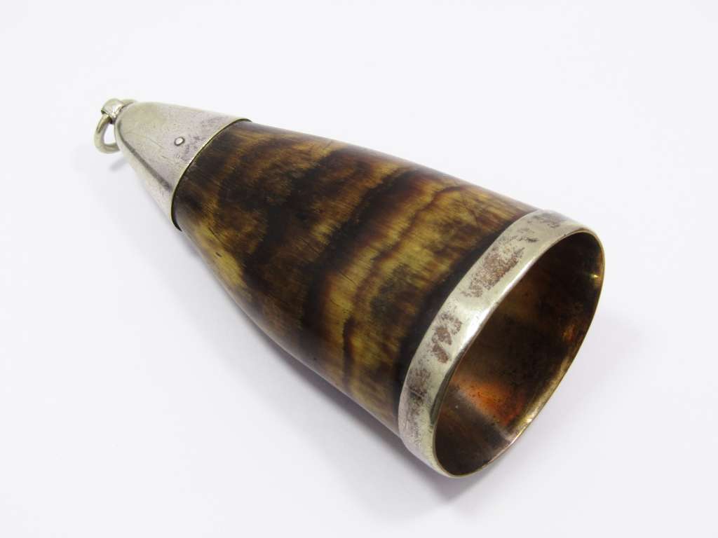 Antique Silver-Plated & Horn Hunting Cup