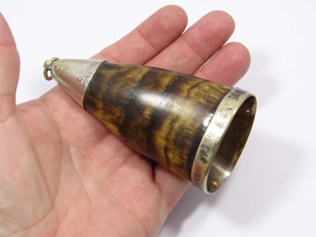 Antique Silver-Plated & Horn Hunting Cup