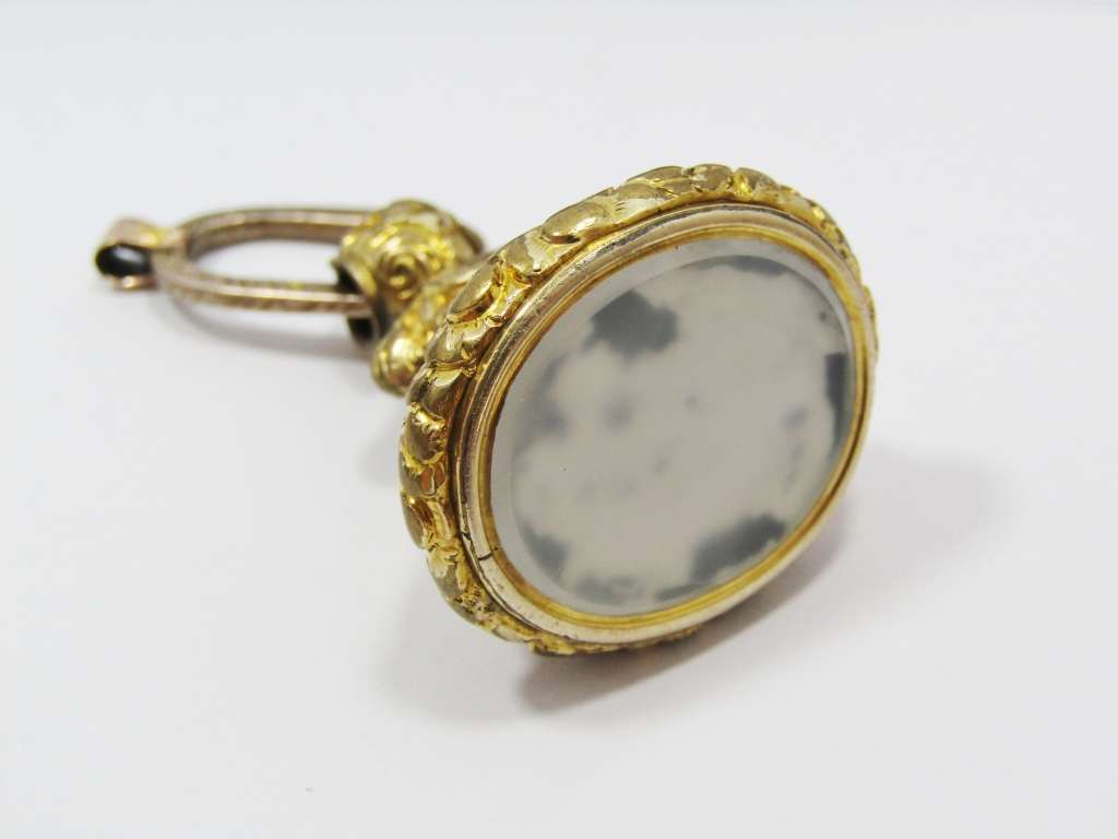 Lovely Large Antique Gold-Tone Fob Seal