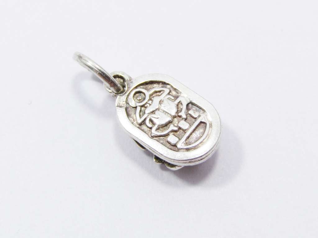 Cute Vintage Silver Egyptian Scarab Charm