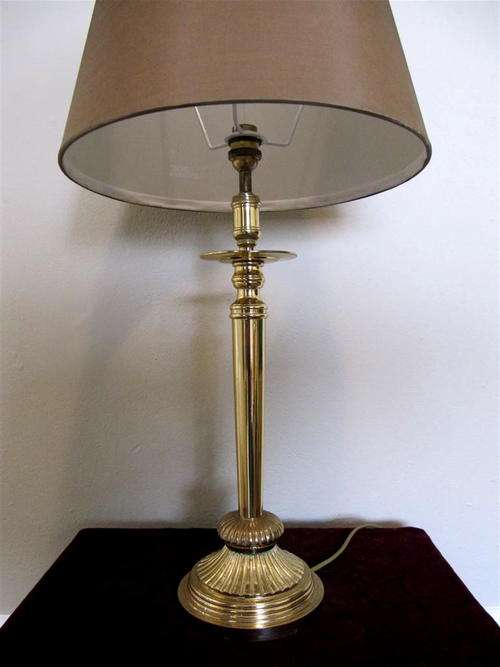 Vintage Brass Ornate Lamp with shade