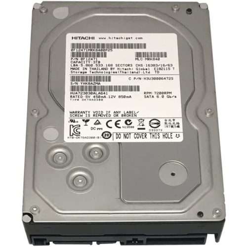 Hitachi Ultrastar 7K3000 3TB 7200RPM SATA 6Gbps 64MB Cache 3.5-inch Internal HDD