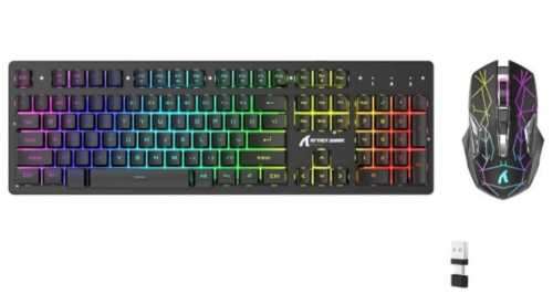 Attack Shark Wireless Gaming Mechanical Keyboard Mouse Type C/USB RGB