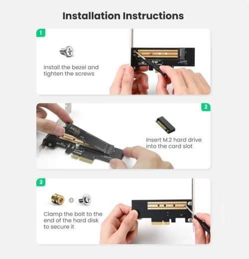 UGreen M.2 M/B-Key NVMe/SATA PCIe 3.0 X4 Card
