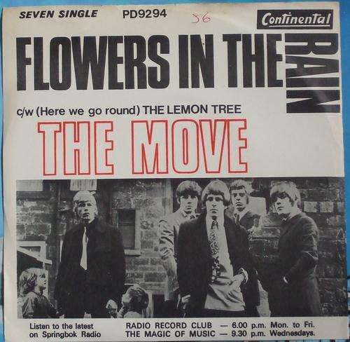 Move - Flowers in the rain / The Lemon tree - Single (vinyl) (SA press) PICTURE SLEEVE