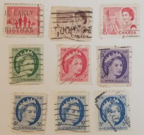 pack of Canada Stamps (mostly cancelled)