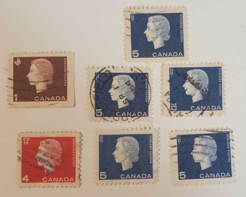pack of Canada Stamps (mostly cancelled)
