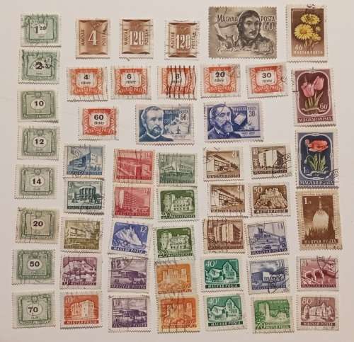 pack of stamps Hungary and Magyar