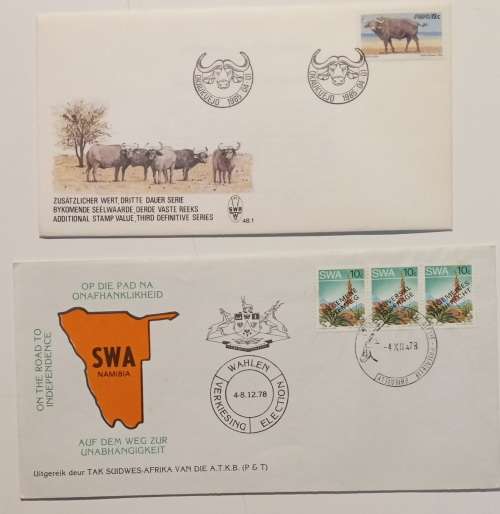 17x South West Africa First Day covers