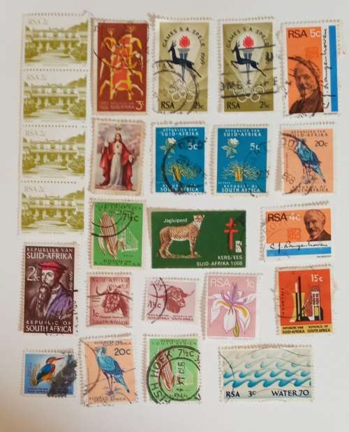 Box of South Afican stamps most from 1960s-1980s (large collection)