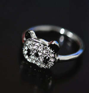 HOT CRYSTAL KIDDIES PANDA RING