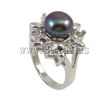 FRESHWATER PEARL 925 SILVER PLATED RING SIZE 7.5