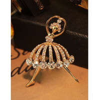 DANCING ALLOY BALLERINA WITH SPARKLING RHINESTONES